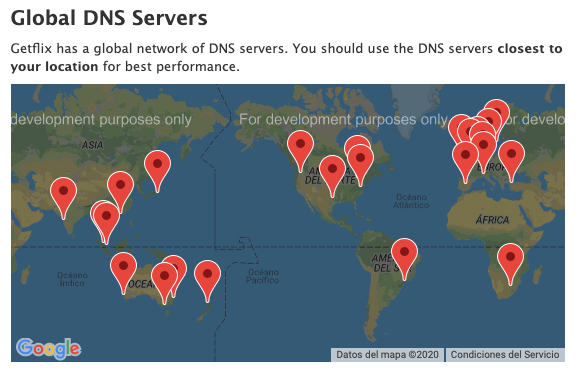 GetFLIX VPN dispone di 91 server distribuiti in 39 Paesi