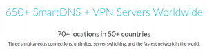 SmartDNS countries unlimited locations vpn